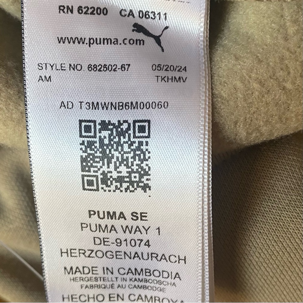 PUMA WOMENS SIZE LARGE  ESSENTIAL CARGO FLEECE PANTS IN OAK BRANCH - Picture 5 of 14